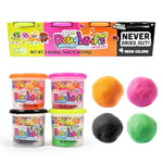 4in1 Modeling Dough Set with 4 Neon Colors, 3 oz Cans