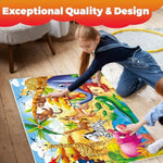 Giant Floor Puzzles For Kids Ages 3-5 - 2X3 Feet 48 Piece Large Puzzles For Kids Ages 4-8 - Educational Toys For Boys And Girls - Africa Toy Gift Activities