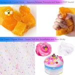 Crunchy Slime Set 12 Packed For Kids,Super Soft And Non-Sticky Stress Relief Clear Slime Kit Toy,Diy Butter Slime Party Favor For Girls & Boys Goodie Bags Stuffers