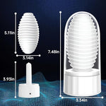 Male Masturbator Portable Stroker with Heating Function Base Textured Pocket Pussy Stretchy Penis Massage Masturbation Sleeve Sex Toys for Men