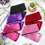 10 Pcs Satin Eye Mask Blindfold, 150 Cm/ 59 Inch Silk Blindfolds Sleeping Face Cover Blindfold Tie for Party Games, Black Rose Red Purple Pink