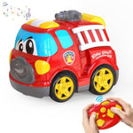 Remote Control Car, 2.4G Cartoon Emergency Vehicle, Rc Fire Truck Engine Toys With Lights & Music, Birthday Gifts For Toddlers, Kids, Boys & Girls 1-5 Years Old (Red)