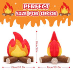 Campfire Plush Toys, Fake Fire Firewood Plush Pillow - Realistic Flameless Campfire Decor For Adults, Cozy Home Office Room Decoration, Camping Enthusiast Gift Idea