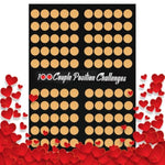 20.75''X16.5'' Position Scratch Off Poster For Adults - 100 Couple Position Challenges - The Love Game Date Night Ideas - Birthday Gift For Him Her Wife Husband