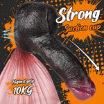 8.8 Inch Thick Big Black Realistic Dildo with Strong Suction Cup