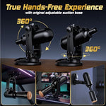 Hands-Free Male Masturbators Sex Machine, Original 360°Adjustable Suction Mount Male Sex Toys with 3 Thrusting & Rotating Modes, Interchangeable Pocket Pussy & Dildo for Men, Women & Couples