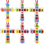 24 Pcs Christian Cross Craft Kit for Kids, VBS & Sunday School Activity Set