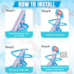 Penguin Slide Toy Set – Stair Climbing Roller Coaster With Sliding Tracks, 9 Racing Penguins & 3-Speed Switch – Lights, Music & Quiet Mode – Educational Playset For Kids & Toddlers