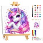 Unicorn Paint by Numbers Kit for Kids, 8x8 inch Art Project