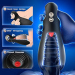 Male Sex Toys For Men Penis Vibrator - Large Male Masturbator Stroker For Penis Training & Prolong Endurance, 10 Vibration & Tongue Licking Adult Toy With Loop-Handle Vibrators Sex Machine