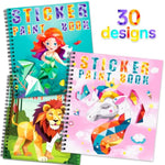 3Pcs Paint by Sticker Books for Kids Ages 4-8, Sticker by Number Gifts for Holiday Season