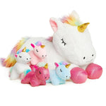 5 Pieces Unicorn Toys Stuffed Animals For Girls, 1 Mommy Unicorn With 4 Babies, Soft Plush Toys Gifts For Girls 3 4 5 6 7 8 9 Years, Kids, Children, Christmas, Birthday, Valentine'S