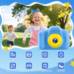 Kids Camera Toys Christmas Birthday Gifts For Boys And Girls Kids Toys 3 4 5 6 7 8 9 Year Old Hd Digital Video Camera For Toddler With 32Gb Sd Card (Blue)