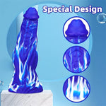 10.8 Inch Realistic Dragon Dildo, Big Knot Soft Liquid Silicone Dildos With Powerful Suction Cups Anal Sex Toys Adult Sex Toy For Women, Blue, 1.0 Count
