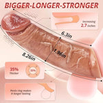 Vibrator Realistic Cock Sleeve 9 Vibrating Modes App Control Penis Extender Bigger Longer Thicken Delay Ejaculation Adult Sex Toy For Mens Couples