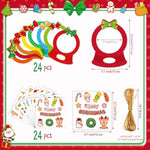 48 Pcs Christmas Picture Frame Craft Snow Globe Stickers for DIY Photo Frames and Decorations
