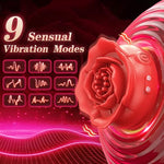 Nipple Toys Vibrator, Rose Soft Silicone Vibrating Nipple Clamps for Women