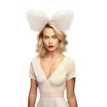 Fox Tail Anal Butt Plug, 2Pcs/Set Artificial Fox Tail Anales Plug With Cat Ears Headband, Fox Adult Metal Butt Plug Sex Toy For Sm & Cosplay (White)