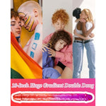 18" Huge Double Ended Dildo Thick Realistic Dildos For Lesbian - Super Long Gradient Jelly Flexible Dildos For Anal Vagina Simulation For Lesbian Gay
