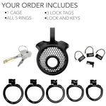 Flat Chastity Device, Comfortable Nylon Resin Negative Chastity Cage, Small Plastic Inverted Chastity Device, Available In 5 Colors (Black)