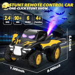 Remote Control Car, Rc Cars Stunt Car Toy, 2.4Ghz Rechargeable Rc Cars With Spray And Music, Ideal Birthday Toys For Boys Age 6 7 8 9 10 11 12
