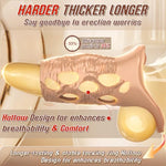 Vibrating Cock Ring Penis Sleeve - App Control Male Vibrator Penis Extender Adult Couples Sex Toys for Men Penis Testicles G Spot Stimulation,Penis Ring Vibrators Women Pleasure (Brown)