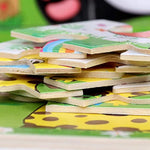 24 Pack Wooden Puzzles For Kids,Mini Jigsaw Animal Puzzles Set For Kids Boys Girls, Early Preschool Educational Toys, 20 Animal Patterns + 4 Transportations
