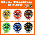 Fireworks Fingertip Gyro,Handheld Fireworks Gyroscope,Collision Sparks Light Up Spinning Top Toy,Creative Gyroscope Toy For Kids,Fidget Spinners For Adults, Cool Flashing Spinning Toys (6 Pcs)