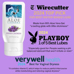 Aloe Cadabra Vaginal Moisturizer, Organic Edible Aloe Lube for Men, Women, Non-Staining, pH Balanced, (French Lavender, 2.5 Ounces, 1 Pack)