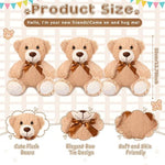 12 Pcs 14 Inch Bear Stuffed Animal Bulk Operation 2025 Graduation Gifts Bulk Plush Stuffed Bear For Bridal Anniversary Shower Gifts(Light Brown)