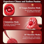 Licking Vibrator Adult Sex Toys for Women - 3IN1 Tongue Toy with 10 Rotation Licking & 10 Vibrator & 2 Sucking for Nipple Clitoral G-Spot Stimulator, Pen Vibrator Massager Wand for Women Couple