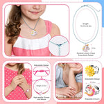 Kids Play Jewelry For Girls 4-6, Unicorn Necklace And Bracelet Set Ring For Little Girls Jewelry Ages 4-6 6-8, Toddler Birthday Gift Princess Dress Up For 5 6 3 8 7 4 Year Old