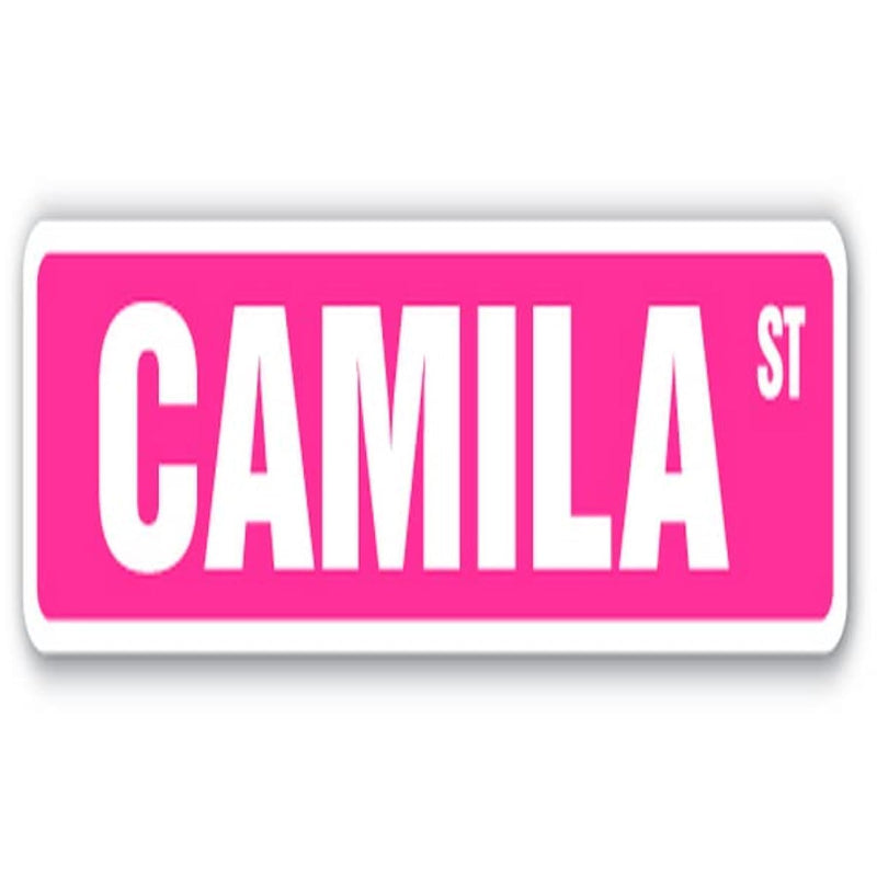 Camila Street Sign Childrens Name Room Sign | Indoor/Outdoor | ย 18" Wide Plast