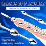 Urethral Sounds, 10.63 Inch Extra Long Beaded Urethral Dilator Multi Function Anal Plug Anal Beads Penis Plug Male Masturbation Sex Toy For Men, S