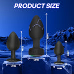 Anal Plug Vibrator With 3Pcs Butt Plug,10 Modes Vibrating Butt Plug - Led Color Light Remote Control Anal Plug, Adult Sex Toys And Games