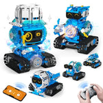 5 In 1 Stem Robot Building Toys For Boys Age 8-13, 494Pcs Remote & App-Controlled Set Educational Coding Toy, Kids Diy Sound & Light Interactive Science Sets, Gift For Boys Girls 10-12