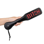 Bitch Spanking Paddle For Adults, 12.8Inch Faux Leather Slapper Paddle For Sex Play