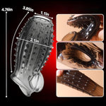 Wolf Tooth Penis Sleeve With Particle Tpe Opening Cock Sheath Lasting Longer Stimulation Massage Sm Teasing Erotic Adult Sex Toys For Men Couples