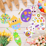 312 Pcs Easter Foam Sticker Craft Kit with Eggs, Bunnies, Chicks & Carrots