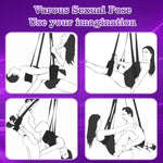 360° Spinning Sex Swing For Couples, Adjustable Bdsm Sex Toys Sex Swings With Steel Stand Thick Padded Pads Nylon Straps Anti-Fall Hook & Ceiling Mount, Adult Swing Sex Furniture For Bedroom Fun