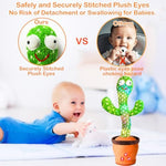 Rechargeable Dancing Talking Cactus Toy, Interactive Singing Mimicking Cactus Baby Toy, Baby Toys Gifts W/Exclusive English Songs For Babies, Stocking Stuffers For Kids, For Grandkids