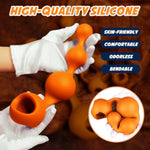2.4 Inch Diameter Large Octopus Balls Anal Beads For Men/Women - 100% Silicone Anal Bead Long Anal Beads With Gradual Size Increase & Safe Pull Ring - Easy To Clean Sex Beads Anal Toys Butt Toy