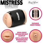 Mistress Double Shot Ass & Mouth Stroker & Male Masturbator Sexual Stimulation Device For Men And Couples. Realistic Textured Mouth & Anus Adult Toys, Easy To Clean- Light