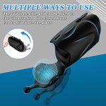 Automatic Male Masturbators Multi-Use Male Masturbators With 10 Vibrations,Penis Pump Glans Training Tool, Rechargeable Penis Head Vibration Machine Glans Stimulator For Men Sex Toy