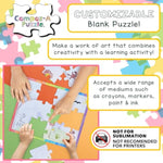 6 Blank Heart Puzzles with Frames, 34 Pieces Each, Valentine's Day Craft