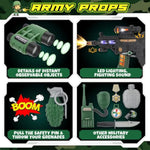 Kids Army Costume For Boys Military Soldier Costume With Army Toys,Dress Up Boy Costume Halloween Costumes For Kids Boys 5-7…
