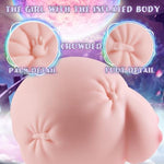 2 In 1 Adult Sex Doll Male Masturbator, Dilatant Sphere Sex Toys With 3D Realistic Boobs,Realistic Pocket Pussy Vagina & Navel Channel, 6.7Lb Vagina Toy For Men Masturbation And Orgasm