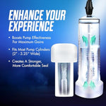 Blush Performance Stroker Penis Pump Sleeve 6.5" - Ribbed Texture For Extra Sensation, Universal Fit 2"-3.25" Wide Cylinders, Use As Stroker Or With Pump, Male Enhancement Sex Toy Accessory - (Clear)