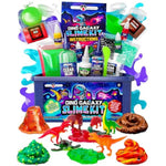Dinosaur Galaxy Slime Kit for Kids Ages 7-12, Glow-in-the-Dark DIY Craft Set