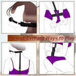 Sex Bdsm Bondage Restraints Kit Sex Toys Ball Mouth Gag With Handcuffs Wrist Sex Cuffs Adjustable Ball Gag Collar Bondage Set For Adult Couples Sm Games